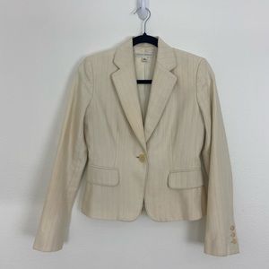 Banana Republic Cream Textured Blazer, Size 2
